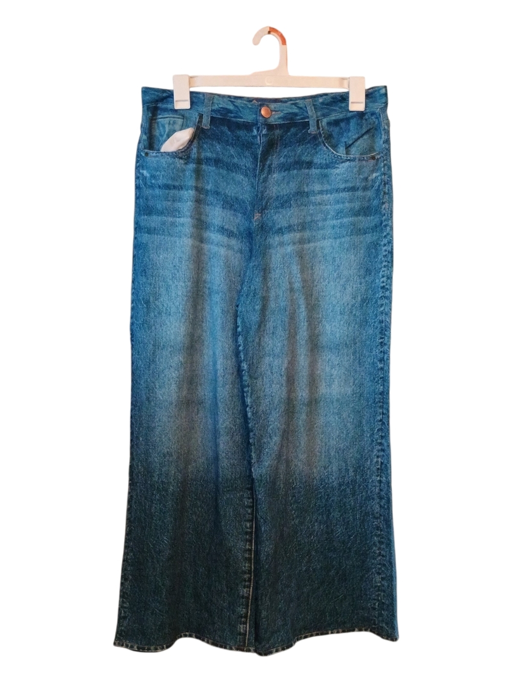 Democracy Women's Blue Wide Leg Flare Jeans
